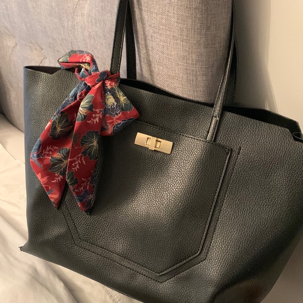 Steve Madden Faux Tote with Satin Tie